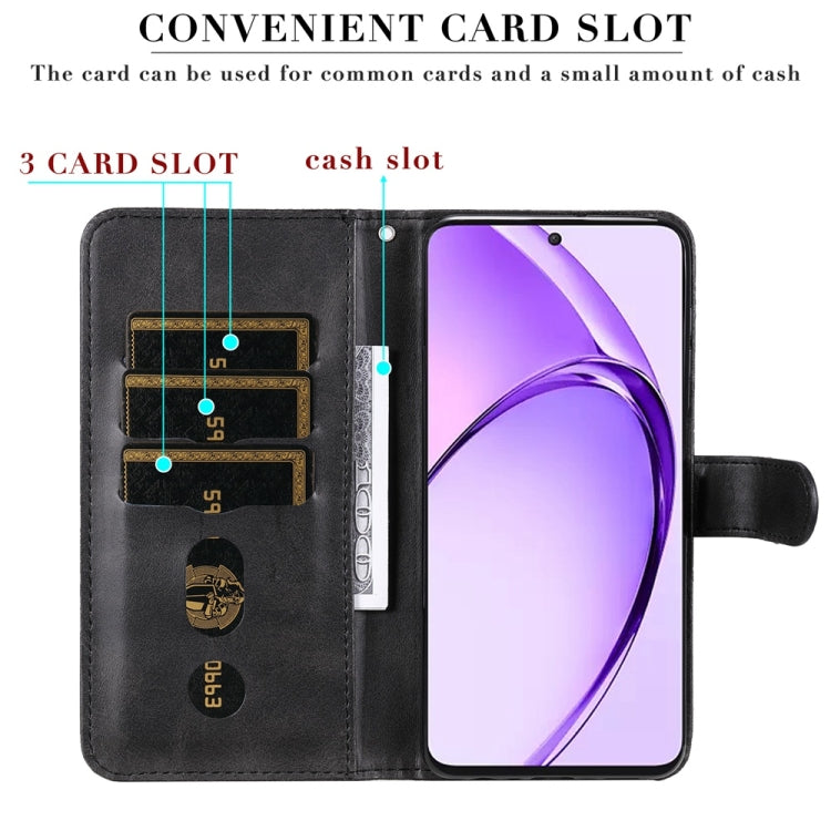 For OPPO A3 Pro 5G Global / India Fashion Calf Texture Zipper Leather Phone Case