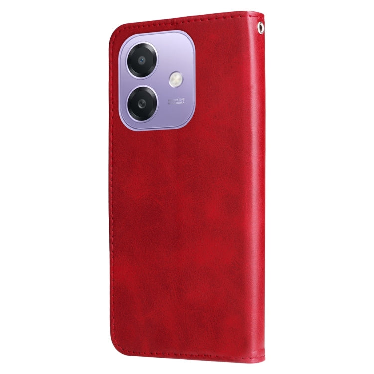 For OPPO A5x 4G / 5G / A3x 4G / 5G India Fashion Calf Texture Zipper Leather Phone Case