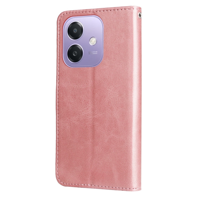 For OPPO A5x 4G / 5G / A3x 4G / 5G India Fashion Calf Texture Zipper Leather Phone Case