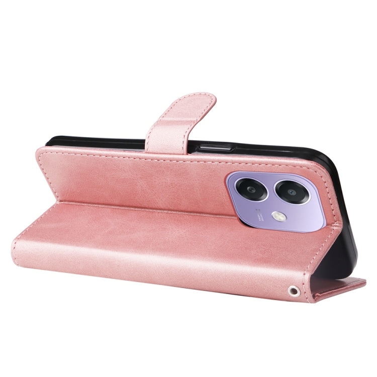 For OPPO A5x 4G / 5G / A3x 4G / 5G India Fashion Calf Texture Zipper Leather Phone Case
