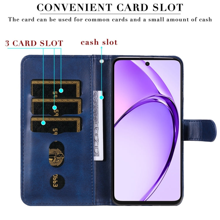 For OPPO A5x 4G / 5G / A3x 4G / 5G India Fashion Calf Texture Zipper Leather Phone Case
