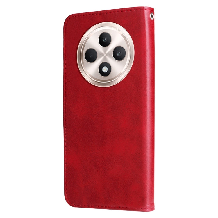 For OPPO Reno12 F 4G Fashion Calf Texture Zipper Leather Phone Case