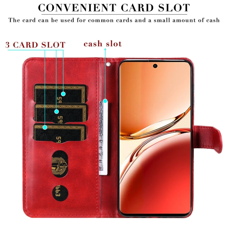 For OPPO Reno12 F 4G Fashion Calf Texture Zipper Leather Phone Case