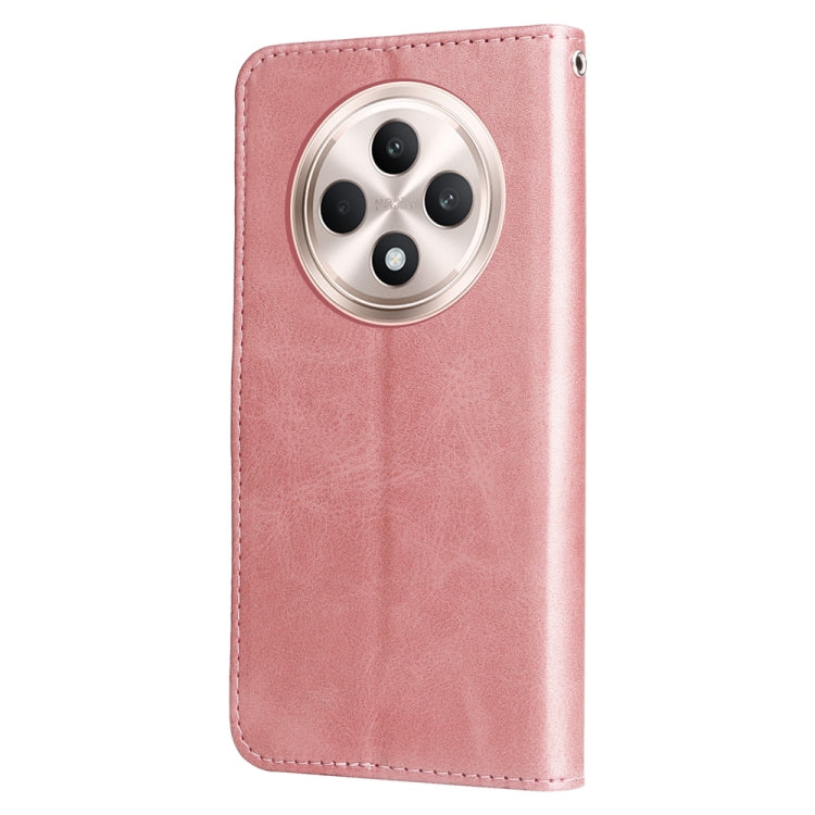 For OPPO Reno12 F 4G Fashion Calf Texture Zipper Leather Phone Case