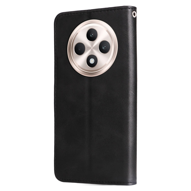 For OPPO Reno12 F 4G Fashion Calf Texture Zipper Leather Phone Case