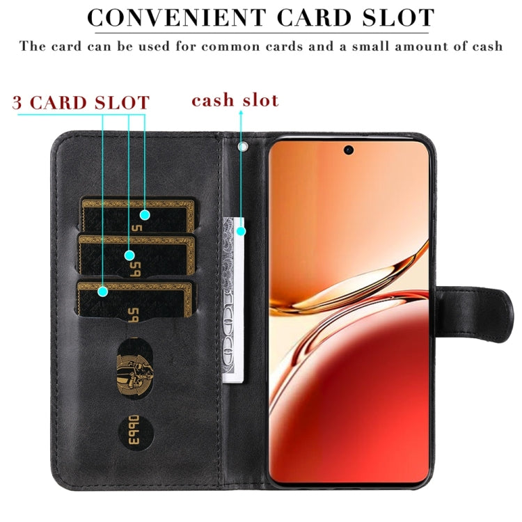 For OPPO Reno12 F 4G Fashion Calf Texture Zipper Leather Phone Case