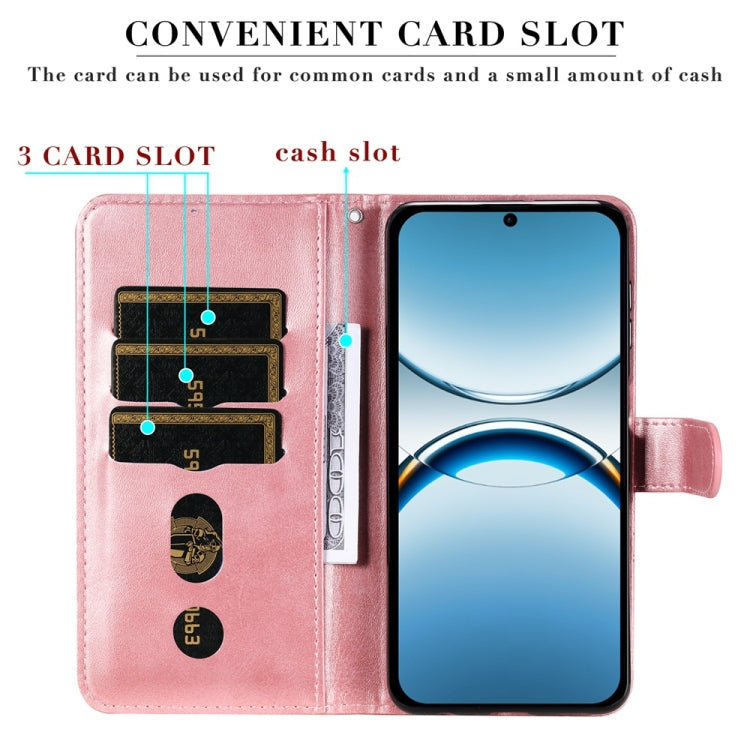For OPPO Find X8 Fashion Calf Texture Zipper Leather Phone Case