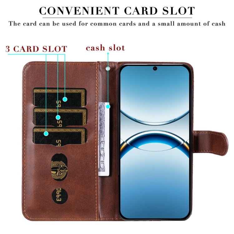 For OPPO Find X8 Fashion Calf Texture Zipper Leather Phone Case