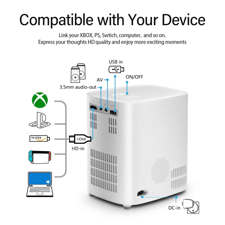 AUN A001 Portable mini WiFi Sync Phone 4K Smart LED Projector
