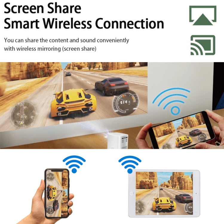 AUN A001 Portable mini WiFi Sync Phone 4K Smart LED Projector