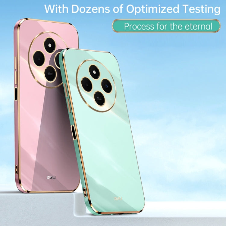 For Redmi 14 4G XINLI Straight Edge 6D Electroplate TPU Phone Case