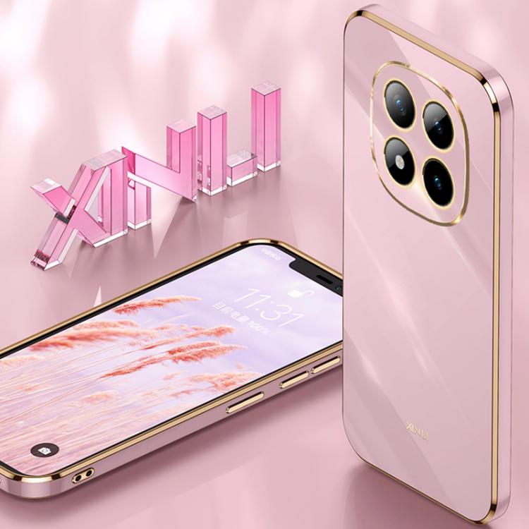 For Redmi Note 15 Pro 4G Global 163.2mm XINLI Straight Edge 6D Electroplate TPU Phone Case