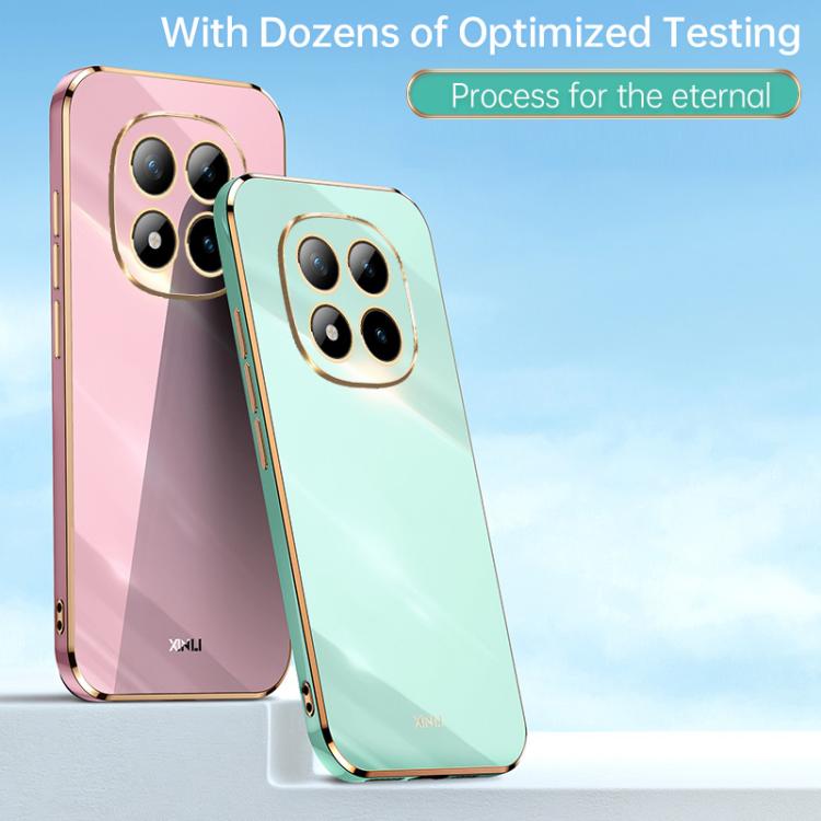For Redmi Note 15 Pro 4G Global 163.2mm XINLI Straight Edge 6D Electroplate TPU Phone Case