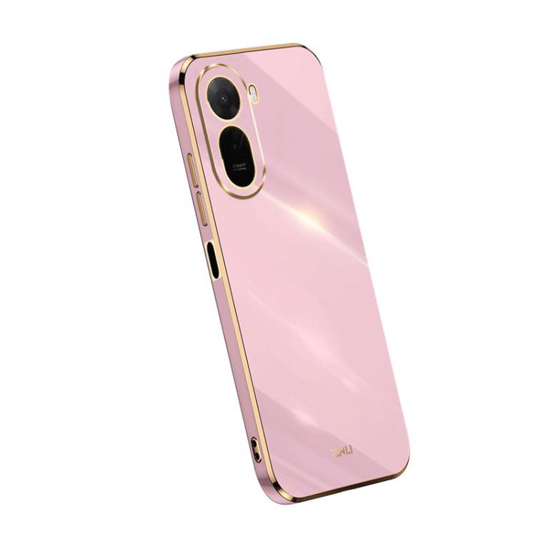For Redmi A7 Pro 4G/5G 171mm / Poco C85x 5G XINLI Straight Edge 6D Electroplate TPU Phone Case