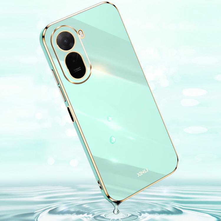 For Redmi A7 Pro 4G/5G 171mm / Poco C85x 5G XINLI Straight Edge 6D Electroplate TPU Phone Case