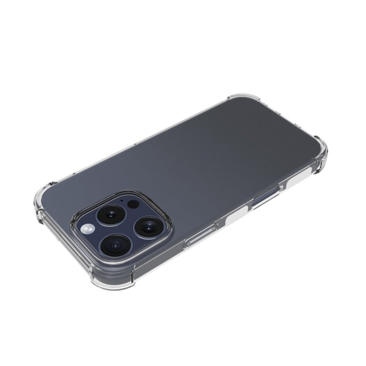 For iPhone 16 Pro Shockproof Non-slip Thickening TPU Phone Case - Transparent