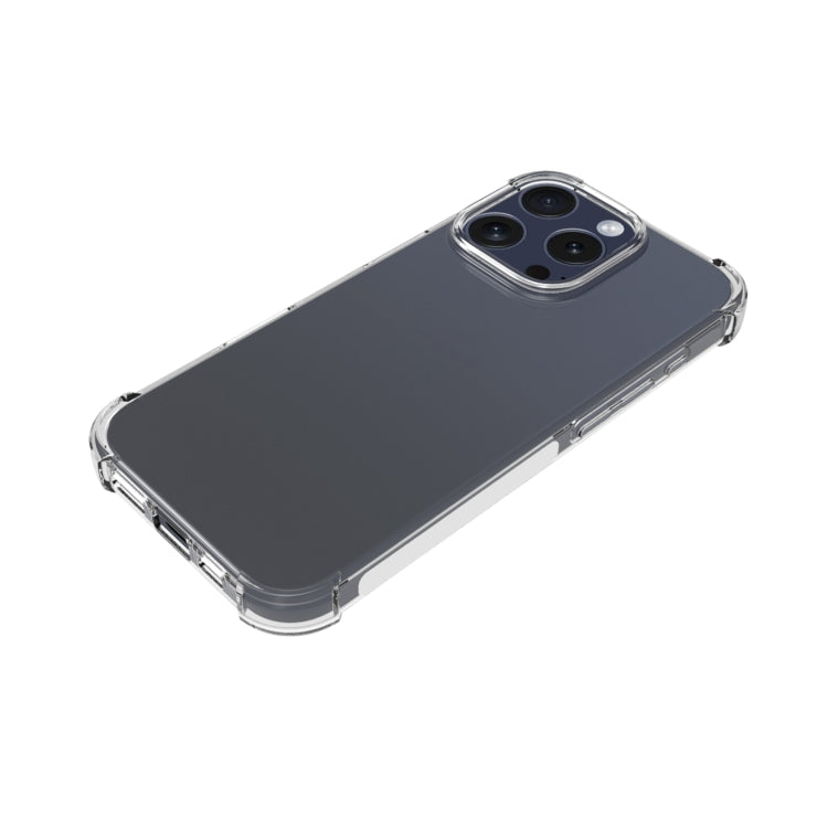 For iPhone 16 Pro Shockproof Non-slip Thickening TPU Phone Case - Transparent