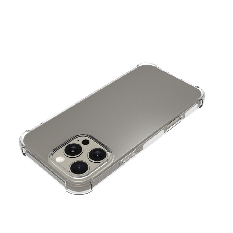 For iPhone 16 Pro Max Shockproof Non-slip Thickening TPU Phone Case - Transparent