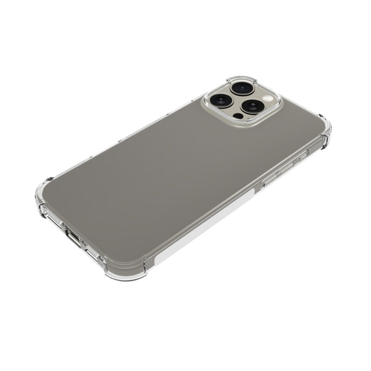 For iPhone 16 Pro Max Shockproof Non-slip Thickening TPU Phone Case - Transparent