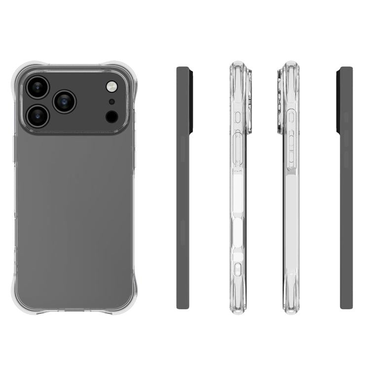 For iPhone 17 Pro Max Shockproof Non-slip Thickening TPU Phone Case - Transparent