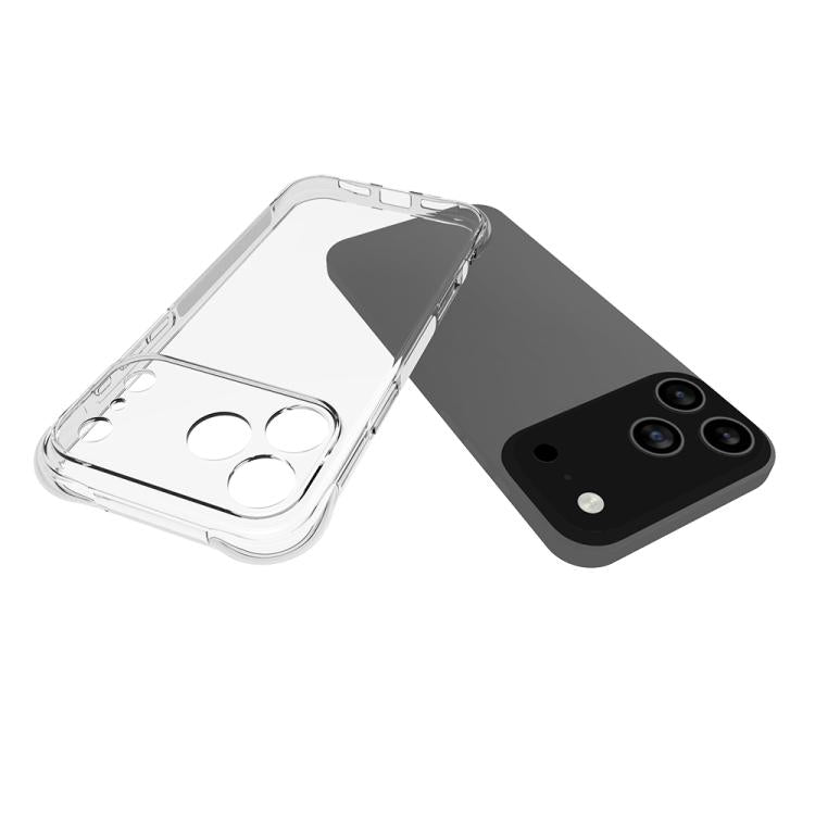 For iPhone 17 Pro Max Shockproof Non-slip Thickening TPU Phone Case - Transparent