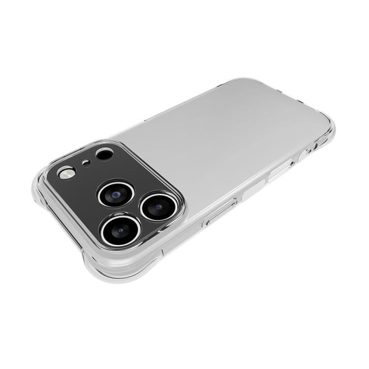 For iPhone 17 Pro Shockproof Non-slip Thickening TPU Phone Case - Transparent