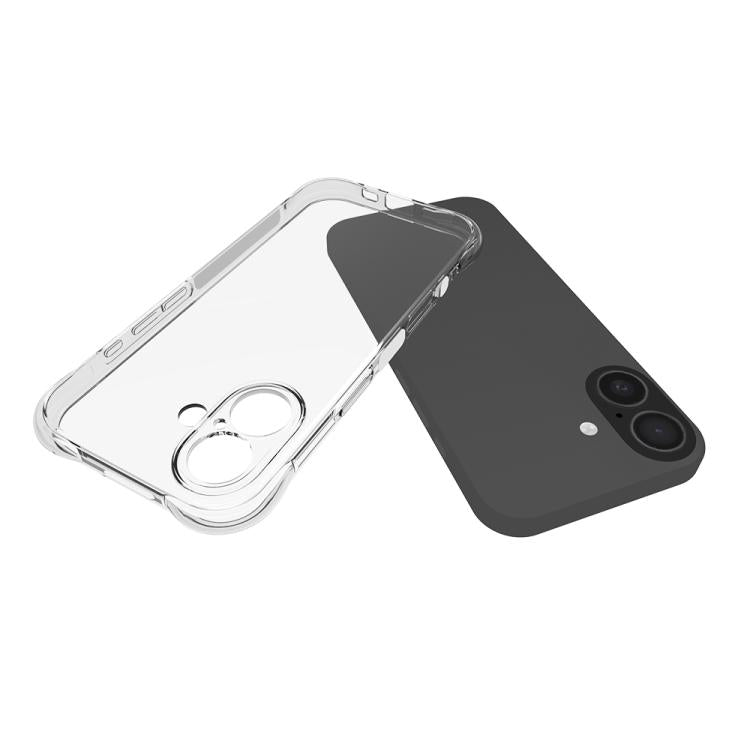 For iPhone 17 Shockproof Non-slip Thickening TPU Phone Case - Transparent