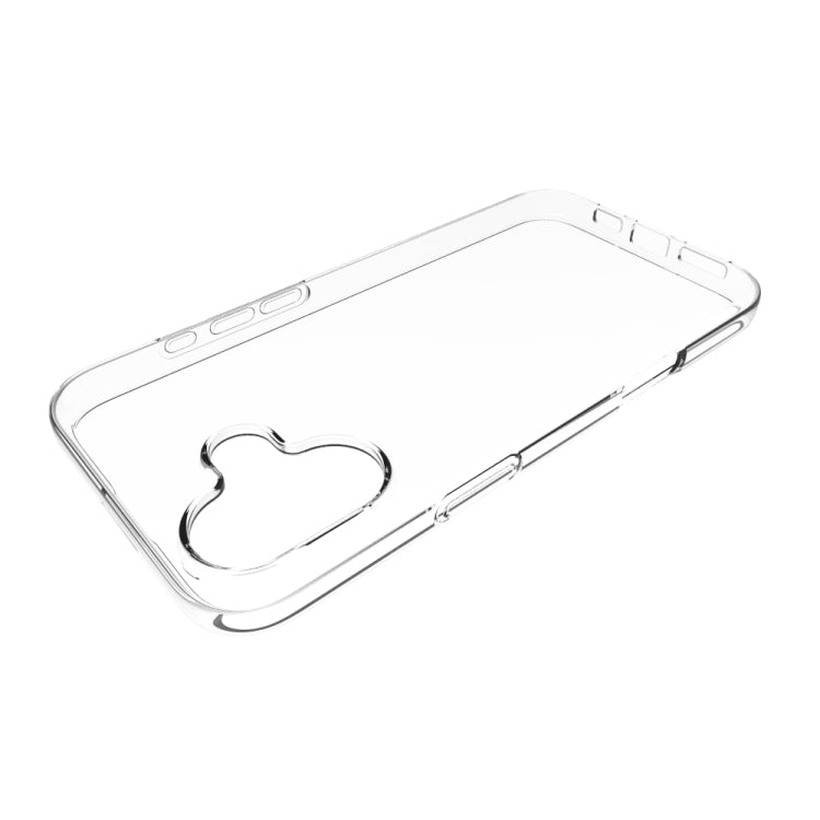 For iPhone 16 Plus Waterproof Texture TPU Phone Case - Transparent