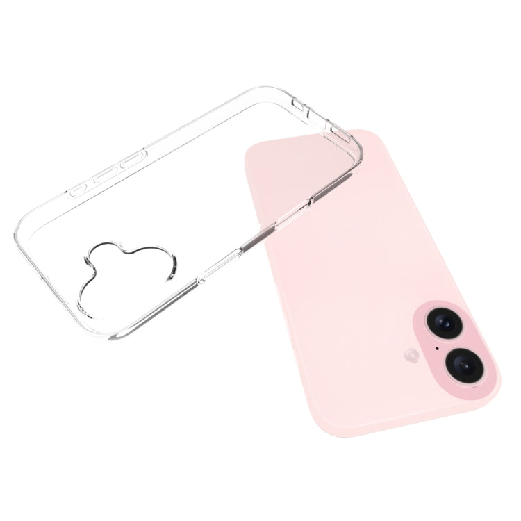 For iPhone 16 Waterproof Texture TPU Phone Case - Transparent