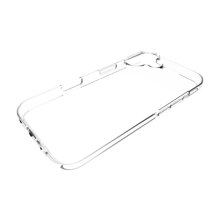 For iPhone 16 Waterproof Texture TPU Phone Case - Transparent