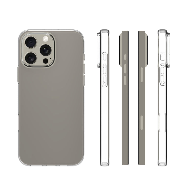 For iPhone 16 Pro Max Waterproof Texture TPU Phone Case - Transparent