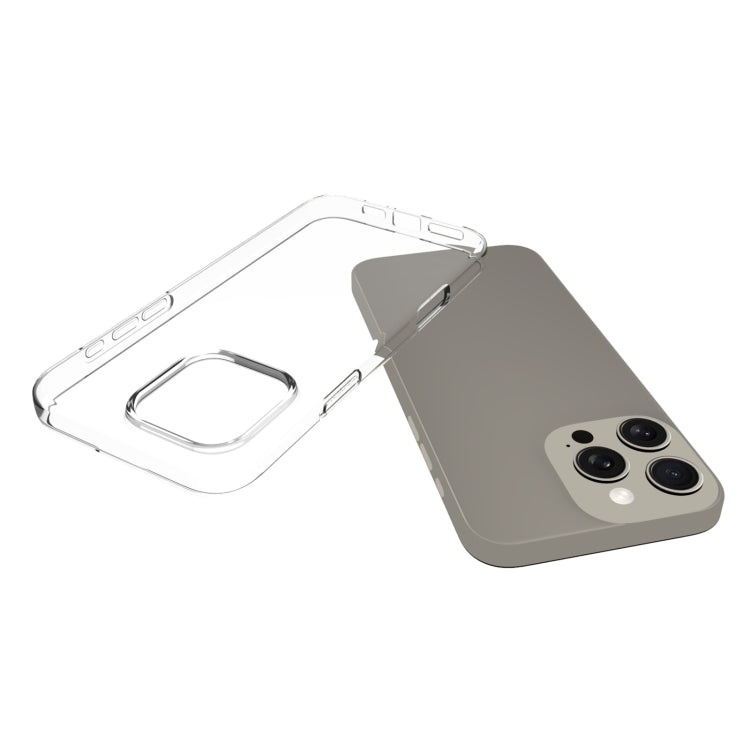 For iPhone 16 Pro Max Waterproof Texture TPU Phone Case - Transparent