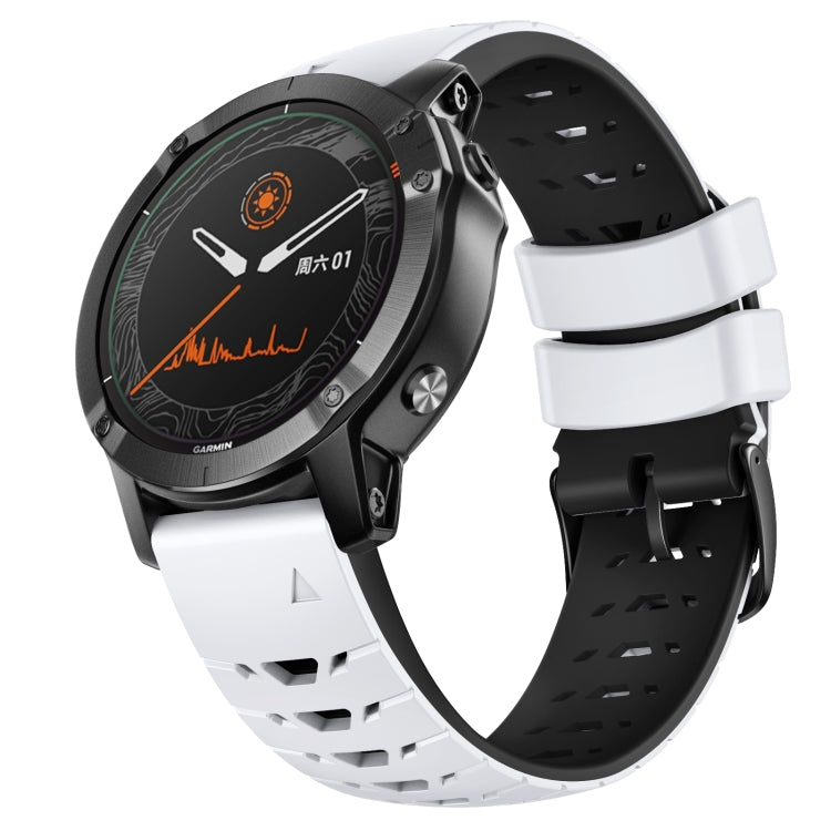 For Garmin Fenix 7 22mm Trapezoidal Quick Release Silicone Watch Band