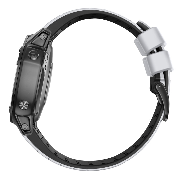 For Garmin Fenix 7 22mm Trapezoidal Quick Release Silicone Watch Band
