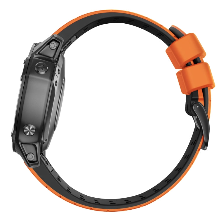 For Garmin Fenix 7 22mm Trapezoidal Quick Release Silicone Watch Band