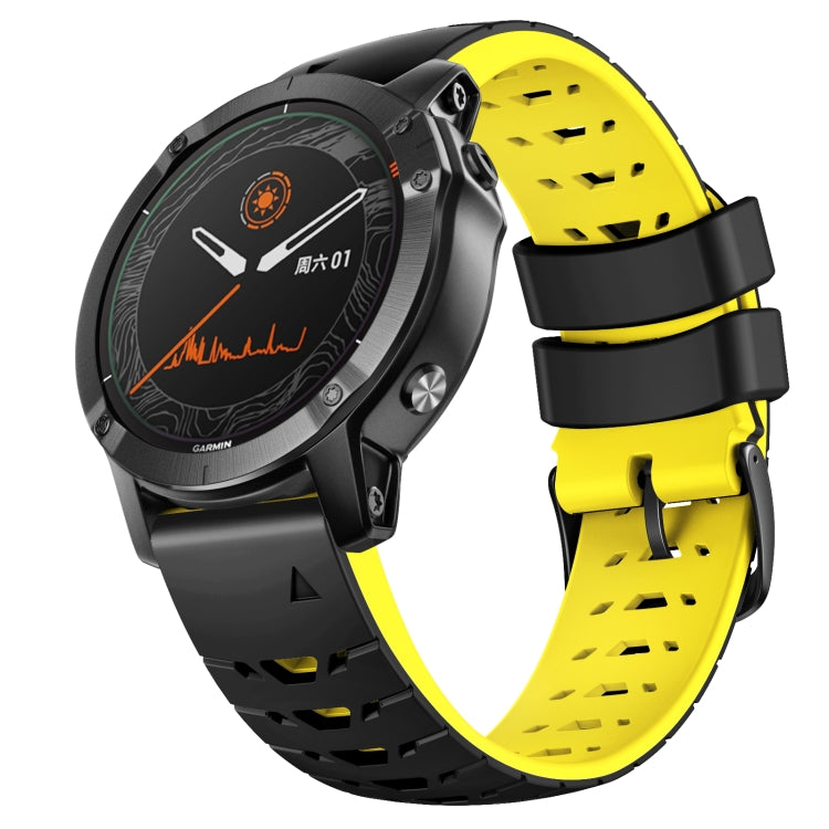 For Garmin Fenix 7 22mm Trapezoidal Quick Release Silicone Watch Band