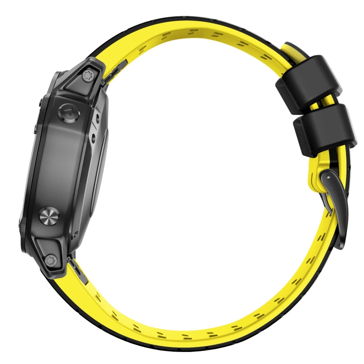 For Garmin Fenix 7 22mm Trapezoidal Quick Release Silicone Watch Band
