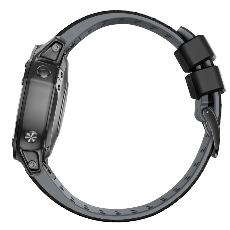 For Garmin Fenix 7 22mm Trapezoidal Quick Release Silicone Watch Band