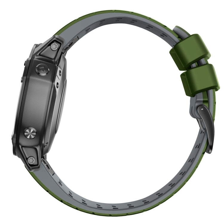 For Garmin Fenix 7 22mm Trapezoidal Quick Release Silicone Watch Band