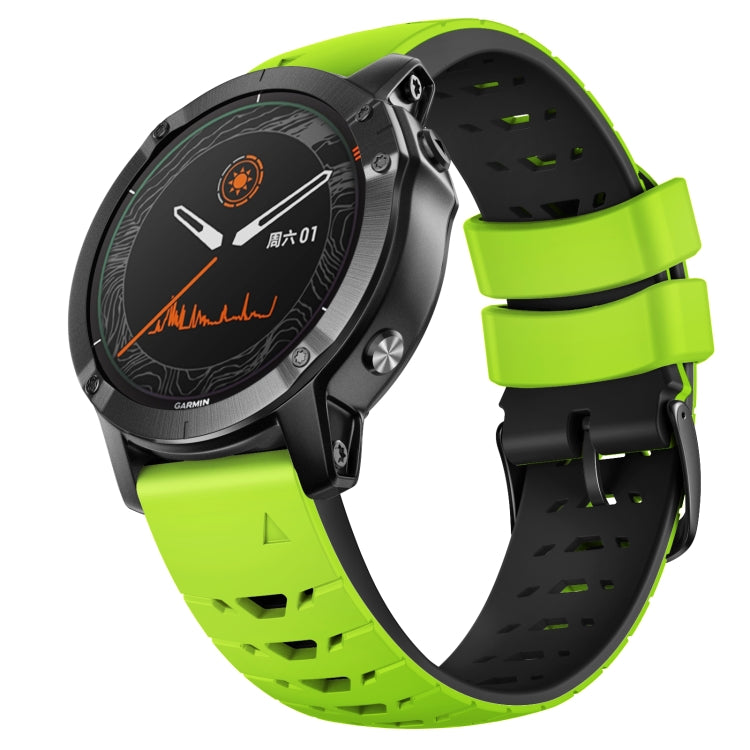 For Garmin Fenix 7 22mm Trapezoidal Quick Release Silicone Watch Band