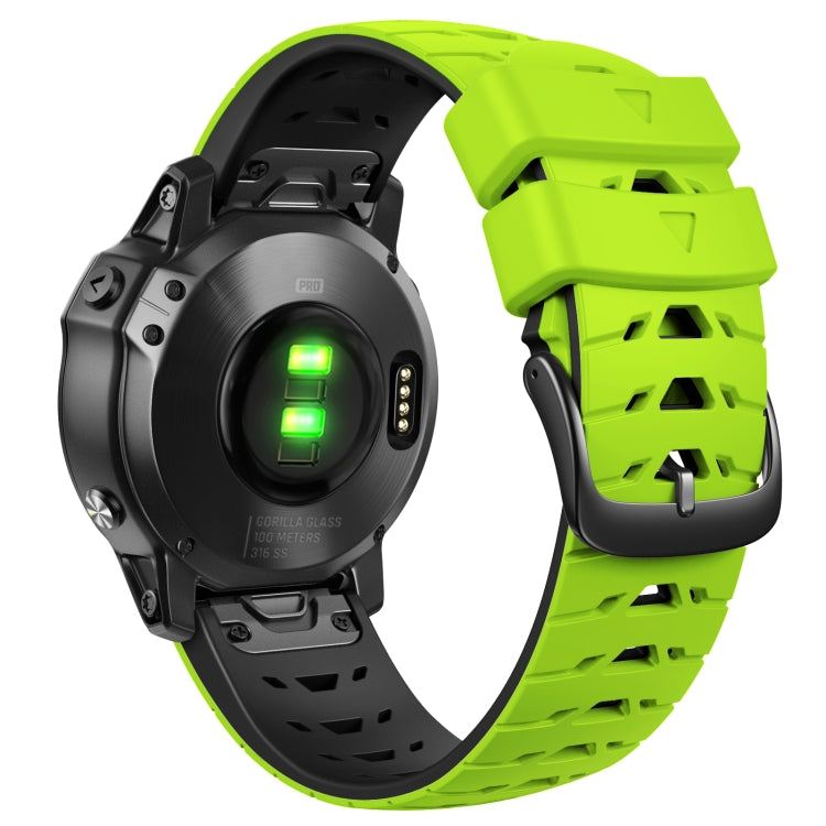 For Garmin Fenix 7 22mm Trapezoidal Quick Release Silicone Watch Band