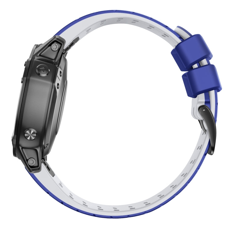 For Garmin Fenix 7 22mm Trapezoidal Quick Release Silicone Watch Band