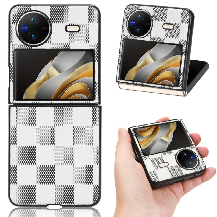 For vivo X Flip Checkered Pattern PU Phone Case