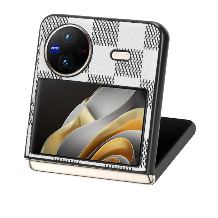 For vivo X Flip Checkered Pattern PU Phone Case