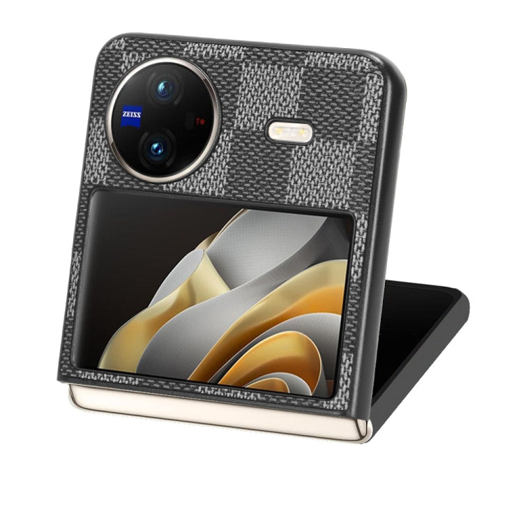 For vivo X Flip Checkered Pattern PU Phone Case