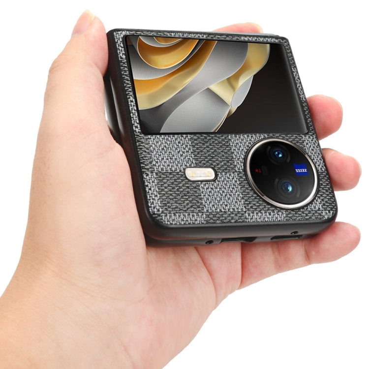 For vivo X Flip Checkered Pattern PU Phone Case