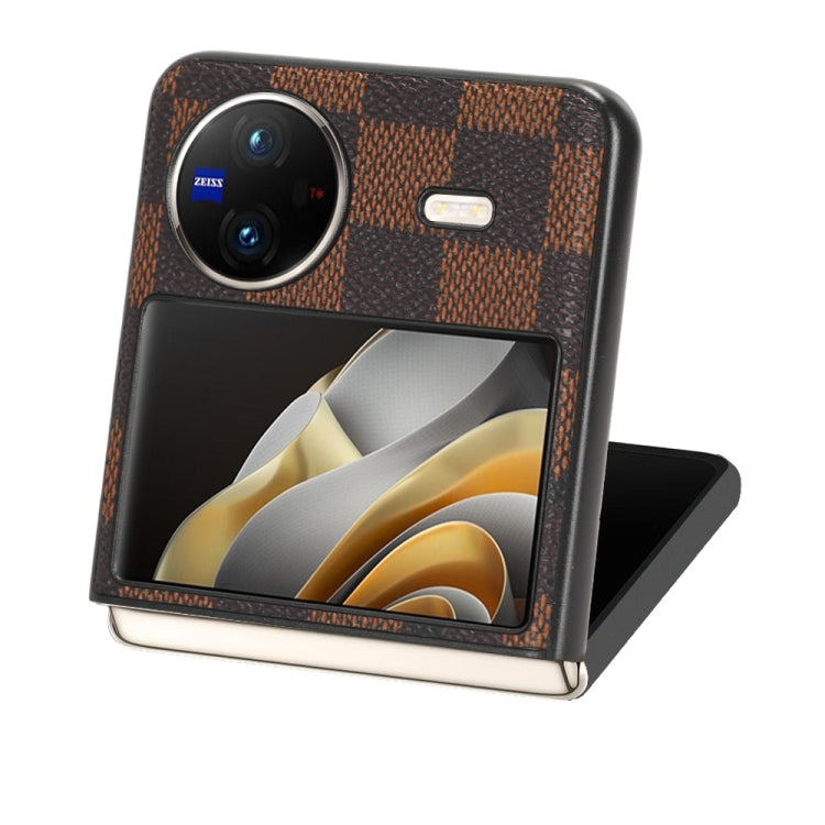 For vivo X Flip Checkered Pattern PU Phone Case