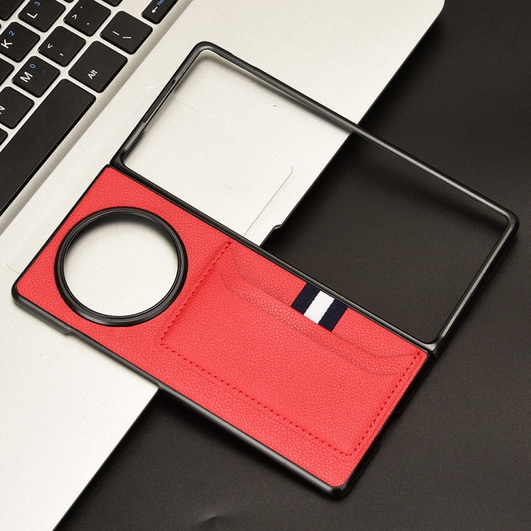 For vivo X Fold3 Litchi Texture Card Slots Back Cover Phone Case