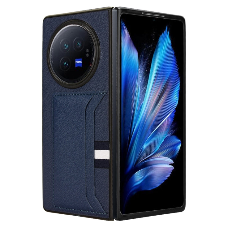 For vivo X Fold3 Litchi Texture Card Slots Back Cover Phone Case