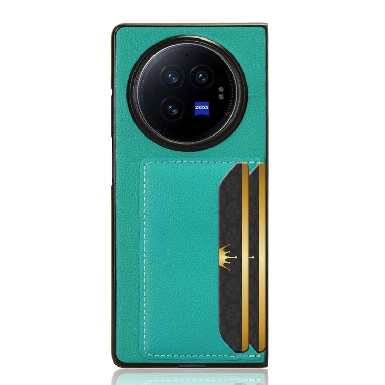For vivo X Fold3 Litchi Texture Card Slots Back Cover Phone Case